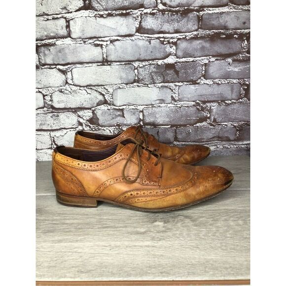 Ted Baker London Gryene Chili Brown Leather Derby Wingtip Oxfords Men 12M US/45 main image 13